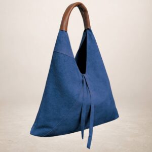 DEMA - Bolso de piel Gamuza - Azul vaquero