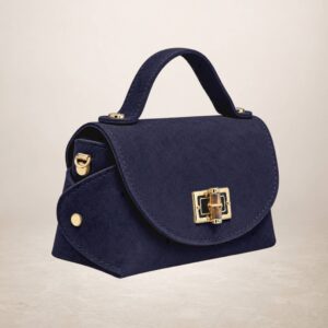 LALA - Bolso de piel Gamuza - Azul marino