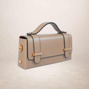 FIAMMETTA - Bolso de piel cuero - Taupe