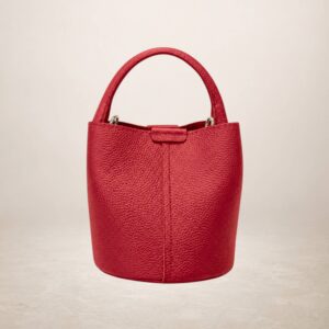 NENSI - Bolso bucket de piel - Rojo