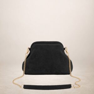 BAGNOREGIO - Bolso de piel gamuza - Negro