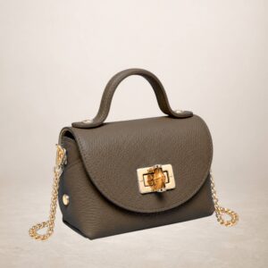 GINEVRA - Bolso de piel 260316 - Taupe oscuro