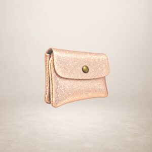 KATIA - Monedero de piel Gamuza Laminado - Champan