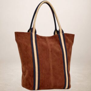 MELODY - Bolso Tote de piel Gamuza - Teja
