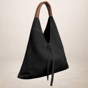 DEMA - Bolso de piel Gamuza - Negro