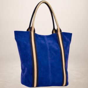 MELODY - Bolso Tote de piel Gamuza - Azulon