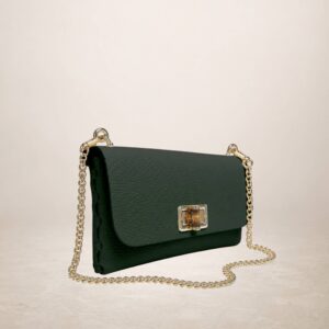 LUCE DI AMALFI - Bolso de piel - Verde bosco