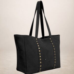 CELINA - Bolso Tote de piel Gamuza - Negro