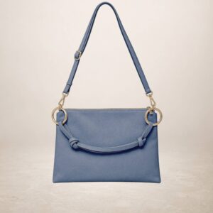 LINDA - Bolso de piel - Azul Vaquero
