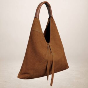 DEMA - Bolso de piel Gamuza - Marron