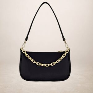 LALABEL - Bolso de piel vacuno - Azul marino