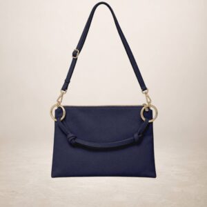 LINDA - Bolso de piel - Azul marino