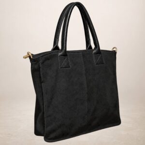 ISOTTA - Bolso de piel gamuza - Negro