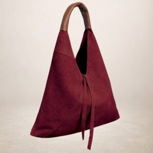 DEMA - Bolso de piel Gamuza - Rojo oscuro