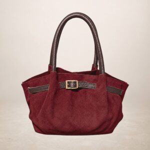 EGITTA - Bolso de piel gamuza - Rojo vino