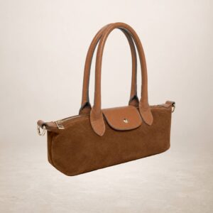 CHARRO - Bolso de piel gamuza - Marron