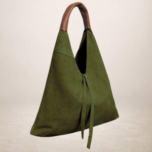 DEMA - Bolso de piel Gamuza - Verde oliva