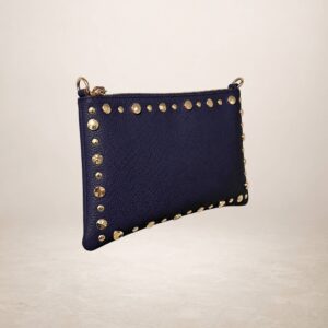 UNIMAR - Bolso de piel - Azul marino