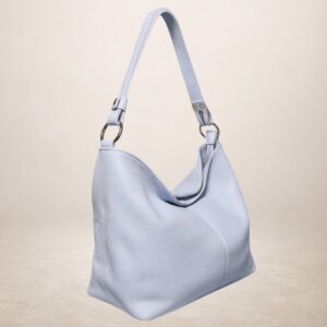 DORIANA - Bolso de piel - Celeste