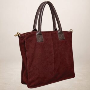 ISOTTA - Bolso de piel gamuza - Rojo vino