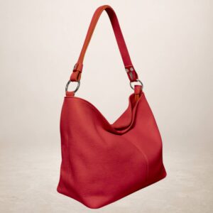 DORIANA - Bolso de piel - Rojo fuego