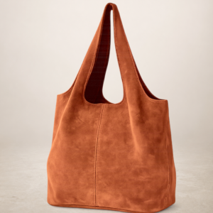 GIANNINA - Bolso de piel Gamuza - Mandarina