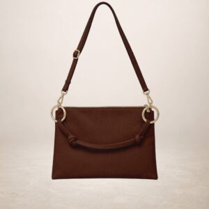 LINDA - Bolso de piel - Marron nogal