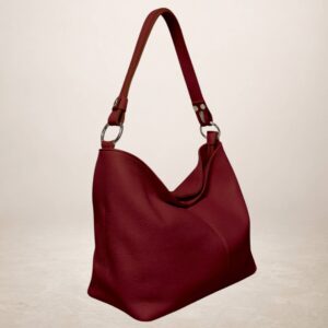 DORIANA - Bolso de piel - Rojo oscuro