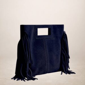 VENAS - Bolso de mano de piel Gamuza 243710 - Azul marino