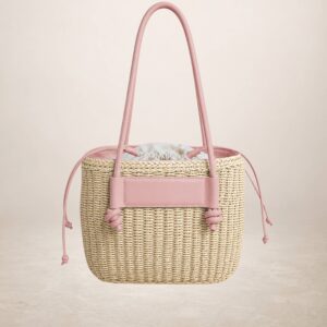 VESUVIO - Bolso tote de papel - Rosa  Beis