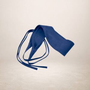 JUDIT - Cinturon fajín de piel Gamuza - Azul vaquero