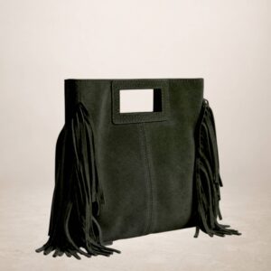 VENAS - Bolso de mano de piel Gamuza 243710 - Verde militar