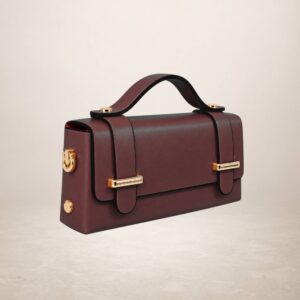 FIAMMETTA - Bolso de piel cuero - Rojo vino