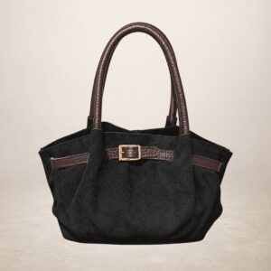 EGITTA - Bolso de piel gamuza - Negro
