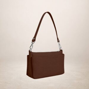 BETTA - Bolso de piel vacuna  - Nogal