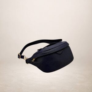 GIORDANIA - Bolso riñonera de piel - Azul Marino