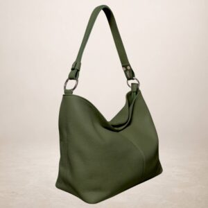 DORIANA - Bolso de piel - Verde oliva