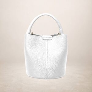 NENSI - Bolso bucket de piel - Blanco