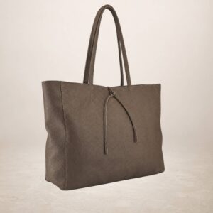 ILENIA bis - Bolso de piel Vacuno  - Taupe oscuro