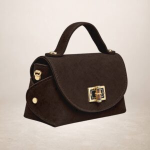 LALA - Bolso de piel Gamuza - Marron cafe
