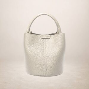 NENSI - Bolso bucket de piel - Beis
