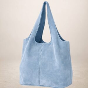 GIANNINA - Bolso de piel Gamuza - Azul turkish