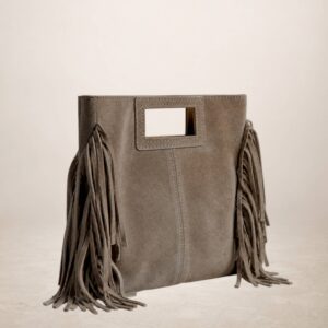VENAS - Bolso de mano de piel Gamuza 243710 - Taupe oscuro