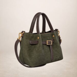 ERRE - Bolso de piel gamuza - Verde militar