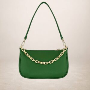 LALABEL - Bolso de piel vacuno - Verde