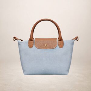 SIENA - Bolso de piel  - Celeste