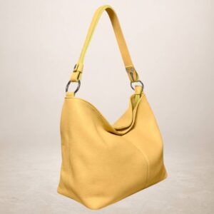 DORIANA - Bolso de piel - Amarillo