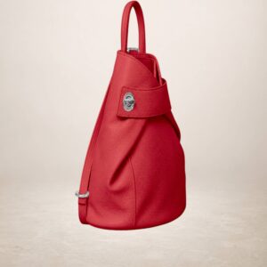 ROSARIO - Mochila de piel  - Rojo fuego