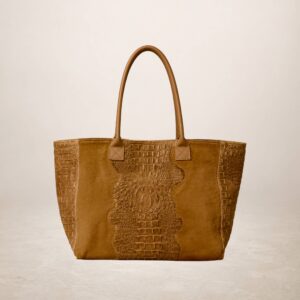 MATERA - Bolso tote de piel gamuza - Cuero