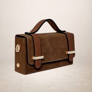 FIAMMA - Bolso de piel gamuza - Castano